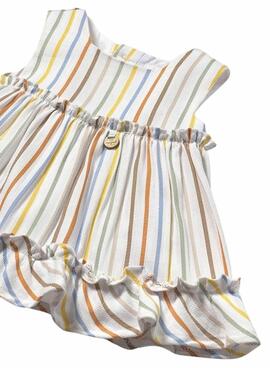 Robe Mayoral à rayures plates pour bébé
