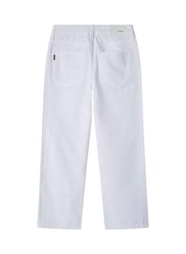 Pantalon Pepe Jeans Straight blanc pour fille