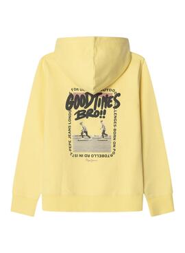  Sweatshirt Pepe Jeans Lewis jaune pour enfant.