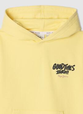  Sweatshirt Pepe Jeans Lewis jaune pour enfant.