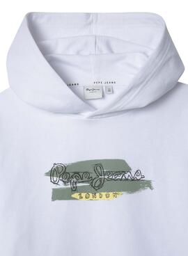 Sweat-shirt Pepe Jeans Jeel blanc pour garçon