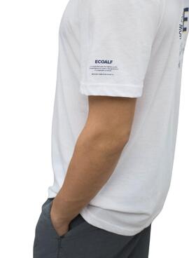 T-shirt Ecolaf Hope blanc pour homme.
