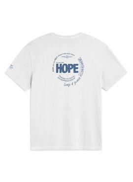 T-shirt Ecolaf Hope blanc pour homme.