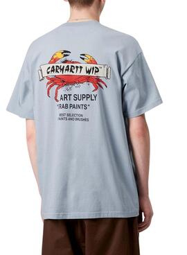   T-shirt Carhartt Crab Paint bleu pour homme