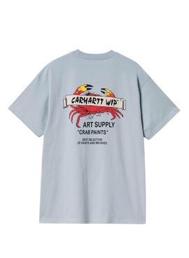   T-shirt Carhartt Crab Paint bleu pour homme