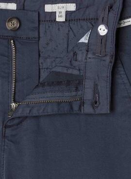 Pantalon Pepe jeans Junior slim chino bleu enfant