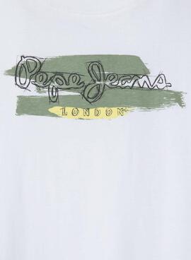  T-shirt Pepe Jeans Felix blanc pour garçon