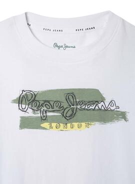  T-shirt Pepe Jeans Felix blanc pour garçon