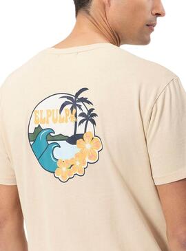 T-shirt  El Pulpo Paysage Beige Pour Homme