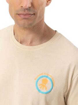 T-shirt  El Pulpo Paysage Beige Pour Homme