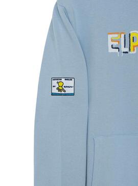 Sweat-shirt   El Pulpo Graffiti Bleu Pour Homme