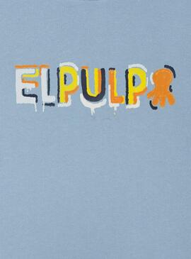 Sweat-shirt   El Pulpo Graffiti Bleu Pour Homme