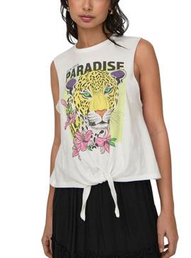 T-shirt Only Lucy Knot Eagle Blanc Pour femme