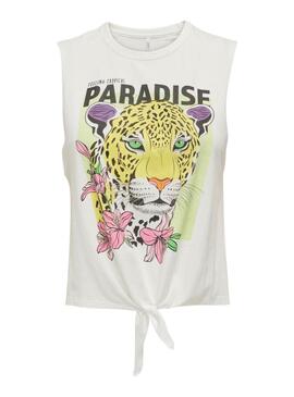 T-shirt Only Lucy Knot Eagle Blanc Pour femme