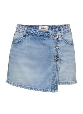 Jupe Only Lesly bleue pour femme