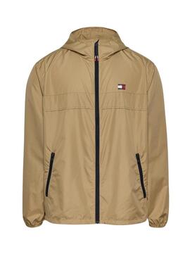 Veste Tommy Jeans Chicago Camel pour homme.