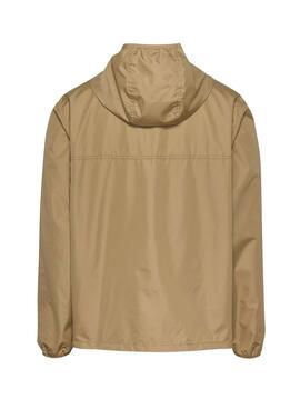 Veste Tommy Jeans Chicago Camel pour homme.