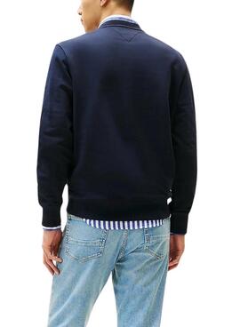 Pull Tommy Hilfiger Essential Crew marine pour homme