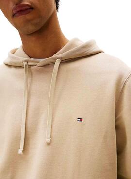 Sweat à capuche Tommy Hilfiger Essential beige pour homme