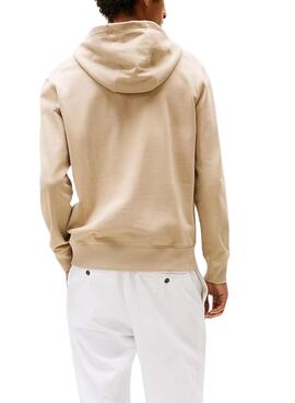 Sweat à capuche Tommy Hilfiger Essential beige pour homme