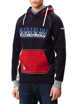 Sweat Cagoule marine Napapijri Bardara Homme