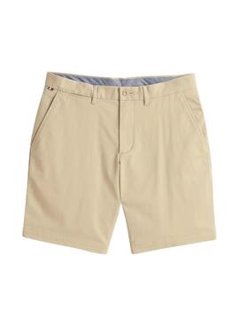 Bermudes Tommy Hilfiger Brooklyn beige pour hommes.