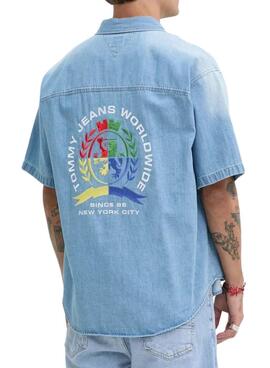 Chemise en denim Tommy Jeans Crest pour homme
