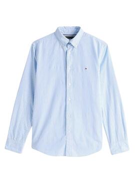 Chemise à rayures bleues Tommy Hilfiger pour homme