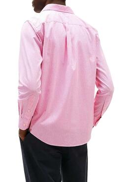 Chemise Tommy Hilfiger à carreaux roses pour homme