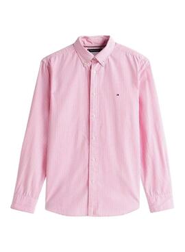 Chemise Tommy Hilfiger à carreaux roses pour homme