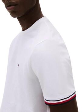 Maillot à rayures mondiales Tommy Hilfiger blanc pour homme