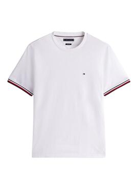 Maillot à rayures mondiales Tommy Hilfiger blanc pour homme