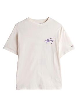 Chemise Tommy Jeans Faded blanche pour homme