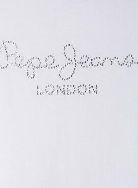 T-shirt Pepe Jeans Nuria blanc pour fille