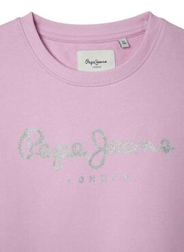 Sweatshirt Pepe Jeans Hana crew rose pour fille