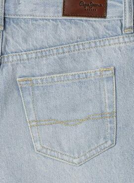 Shorts Pepe Jeans A-Line en denim azul para niña.