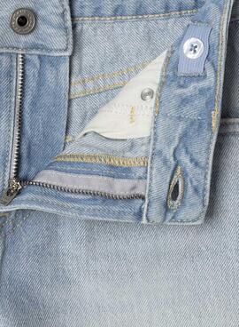 Shorts Pepe Jeans A-Line en denim azul para niña.