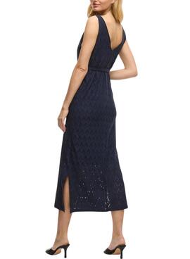 Robe bleue marine Vila Vimalina pour femme
