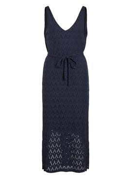 Robe bleue marine Vila Vimalina pour femme