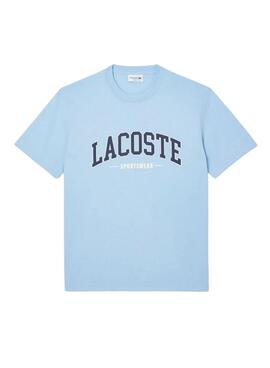 T-shirt Lacoste logo sportif bleu pour homme