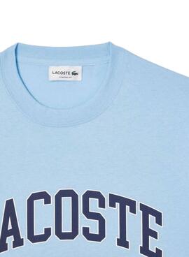 T-shirt Lacoste logo sportif bleu pour homme