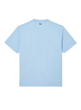 T-shirt Lacoste logo sportif bleu pour homme