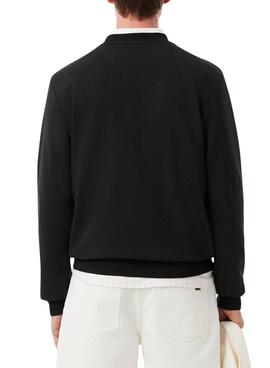 Sweatshirt Lacoste noir avec logo pour homme