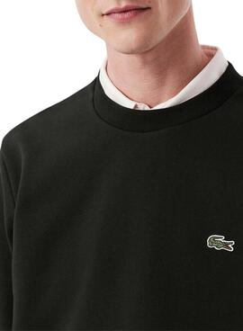 Sweatshirt Lacoste noir avec logo pour homme