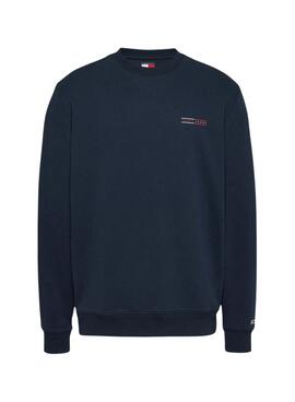 Sweat à capuche Tommy Jeans Graphic bleu marine pour homme