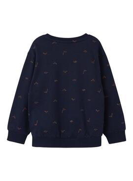 Sweat à capuche Name It Troy bleu marine pour garçon