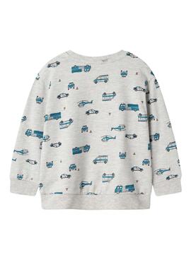 Sudadera Name It Troy gris pour garçon