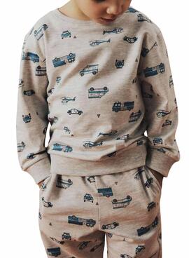 Sudadera Name It Troy gris pour garçon