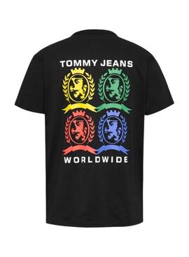 T-shirt Tommy Jeans 4CLR noir pour homme