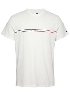 T-shirt Tommy Jeans Graphic blanc pour homme
